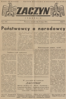 Zaczyn : tygodnik. R. 4, 1939, nr 8