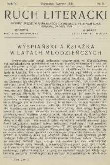 Ruch Literacki. R. 5, 1930, No. 3