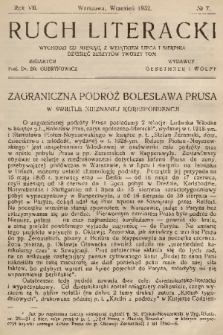 Ruch Literacki. R. 7, 1932, No. 7