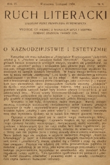 Ruch Literacki. R. 9, 1934, No. 9