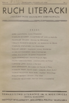 Ruch Literacki. R. 11, 1936, No. 1