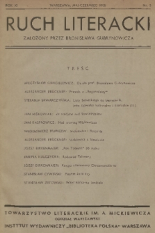 Ruch Literacki. R. 11, 1936, No. 3