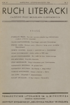 Ruch Literacki. R. 11, 1936, No. 5