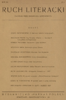 Ruch Literacki. R. 12, 1937, No. 5