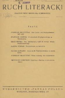 Ruch Literacki. R. 13, 1939, No. 1