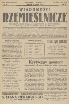 Wiadomości Rzemieślnicze : tygodniowy organ oficjalny Wojewódzkich Izb Rzemieślniczych: Kraków, Lwów, Stanisławów, Tarnopol. R. 2, 1928, nr 16