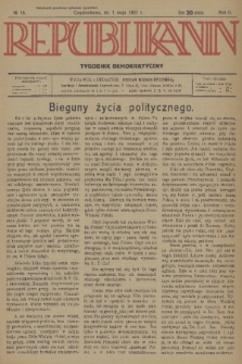 Republikanin : tygodnik demokratyczny. R. 2, 1927, No. 16