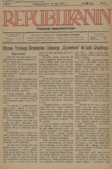 Republikanin : tygodnik demokratyczny. R. 2, 1927, No. 17