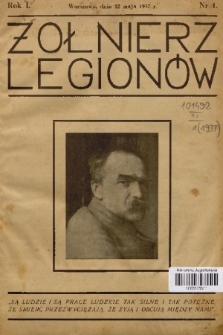 Żołnierz Legionów. R. 1, 1937, nr 1