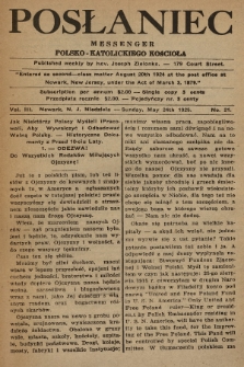 Posłaniec : Messenger Polsko-Katolickiego Kościoła. 1925, No. 21