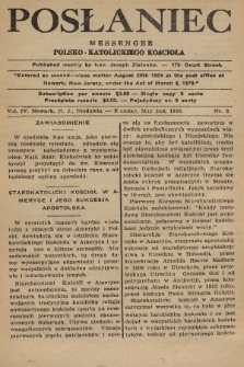 Posłaniec : Messenger Polsko-Katolickiego Kościoła. 1926, No. 8