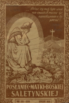 Posłaniec Matki Boskiej Saletyńskiej. R. 30, 1950, nr 1