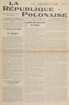 La République Polonaise = Rzeczpospolita Polska : paraissant deux fois par mois en français et deux fois en polonais. A.2, 1918, No. 28