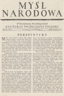 Myśl Narodowa : tygodnik polityczno-społeczny. R. 6, 1926, nr 26