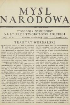 Myśl Narodowa : tygodnik poświęcony kulturze twórczości polskiej. R. 10, 1930, nr 43