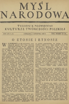 Myśl Narodowa : tygodnik poświęcony kulturze twórczości polskiej. R. 16, 1936, nr 15