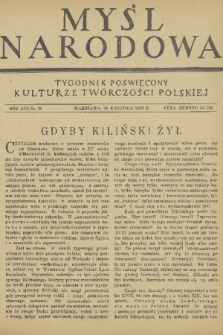 Myśl Narodowa : tygodnik poświęcony kulturze twórczości polskiej. R. 16, 1936, nr 18