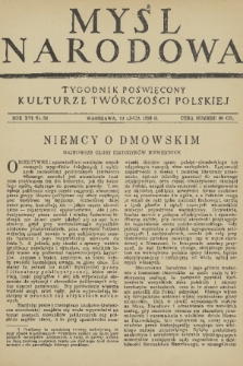 Myśl Narodowa : tygodnik poświęcony kulturze twórczości polskiej. R. 16, 1936, nr 30