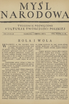 Myśl Narodowa : tygodnik poświęcony kulturze twórczości polskiej. R. 16, 1936, nr 32