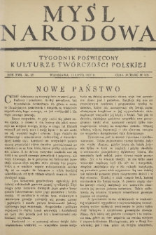 Myśl Narodowa : tygodnik poświęcony kulturze twórczości polskiej. R. 17, 1937, nr 28