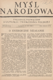 Myśl Narodowa : tygodnik poświęcony kulturze twórczości polskiej. R. 19, 1939, nr 32