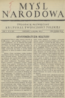 Myśl Narodowa : tygodnik polityczno-społeczny. R. 5, 1925, No. 51