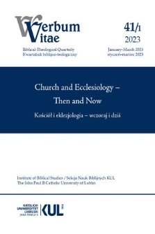 Verbum Vitae : kwartalnik biblijno-teologiczny = biblical-theological quarterly. 41 (2023), 1