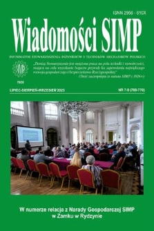 Wiadomości SIMP : informator Stowarzyszenia Inżynierów i Techników Mechaników Polskich. 2023, 7/9