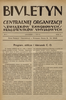 Biuletyn Centralnej Organizacji Związków Zawodowych Pracowników Umysłowych. R. 4, 1929, Nr 9