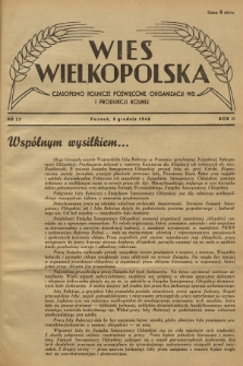 Wieś Wielkopolska : czasopismo rolnicze poświęcone organizacji wsi i produkcji rolnej. R. 2, 1946, Nr 25