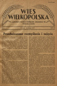 Wieś Wielkopolska : czasopismo rolnicze poświęcone organizacji wsi i produkcji rolnej. R. 3, 1947, Nr 4