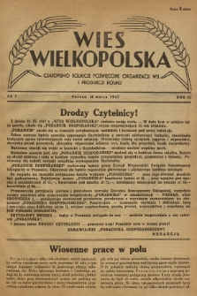 Wieś Wielkopolska : czasopismo rolnicze poświęcone organizacji wsi i produkcji rolnej. R. 3, 1947, Nr 7