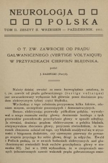 Neurologja Polska. T. 2, 1911, z. 2
