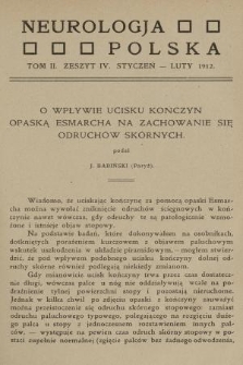 Neurologja Polska. T. 2, 1912, z. 4