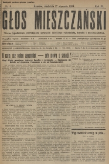 Głos Mieszczański : pismo tygodniowe poświęcone sprawom polskiego rękodzieła, handlu i mieszczaństwa. R. 3, 1926, nr 3