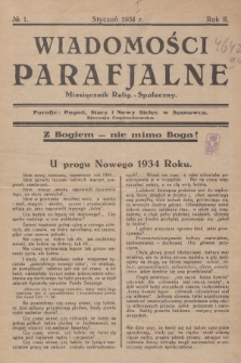 Wiadomości Parafjalne : miesięcznik relig.-społeczny. R.2, 1934, nr 1