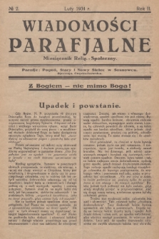 Wiadomości Parafjalne : miesięcznik relig.-społeczny. R.2, 1934, nr 2