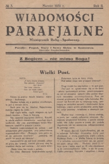 Wiadomości Parafjalne : miesięcznik relig.-społeczny. R.2, 1934, nr 3