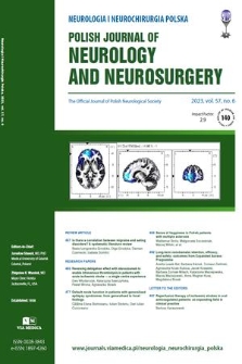 Neurologia i Neurochirurgia Polska = Polish Journal of Neurology and Neurosurgery : the official journal of Polish Neurological Society. Vol. 57, 2023, no. 6