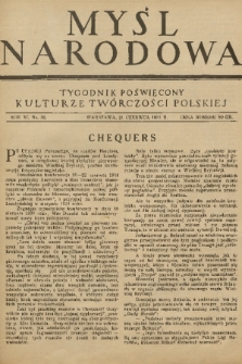 Myśl Narodowa : tygodnik poświęcony kulturze twórczości polskiej. R. 11, 1931, nr 30