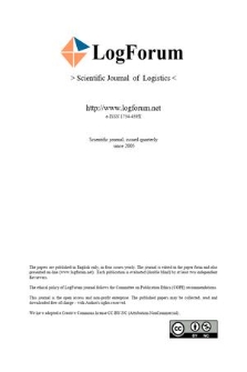 LogForum : scientific journal of logistics. Vol. 13 (2017)