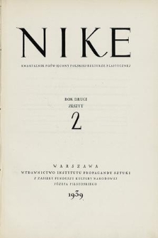 Nike : kwartalnik poświęcony polskiej kulturze plastycznej = Niké : revue trimestrielle consacrée a la culture artistique polonaise. R.2, 1939, zeszyt 2