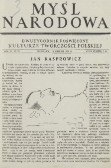 Myśl Narodowa : dwutygodnik poświęcony kulturze twórczości polskiej. R. 6, 1926, nr 32
