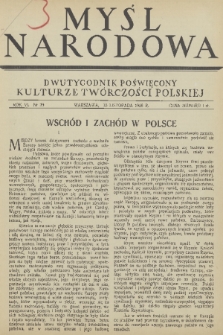 Myśl Narodowa : dwutygodnik poświęcony kulturze twórczości polskiej. R. 6, 1926, nr 39