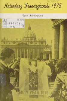 Kalendarz Franciszkański na Rok 1975