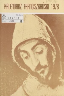 Kalendarz Franciszkański na Rok 1978