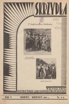 Skrzydła : miesięcznik instruktorek harcerskich : organ GKŻ ZHP, R. 5, 1934, Nr 8-9