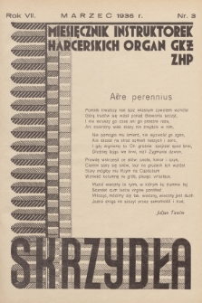 Skrzydła : miesięcznik instruktorek harcerskich : organ GKŻ ZHP, R. 7, 1936, Nr 3