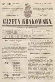 Gazeta Krakowska. 1840, nr 100