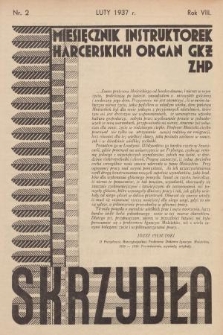 Skrzydła : miesięcznik instruktorek harcerskich : organ GKŻ ZHP, R. 8, 1937, Nr 2